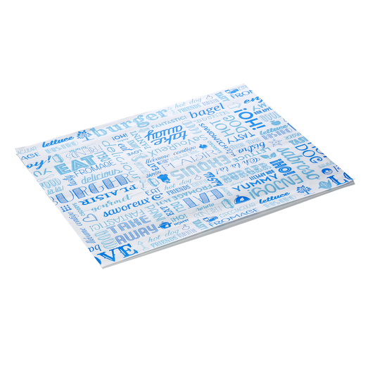 Burgerpapier Fish Set WRAP & GO, 28 x 34 cm, Set á 1000 Stück, Fettpapier 
