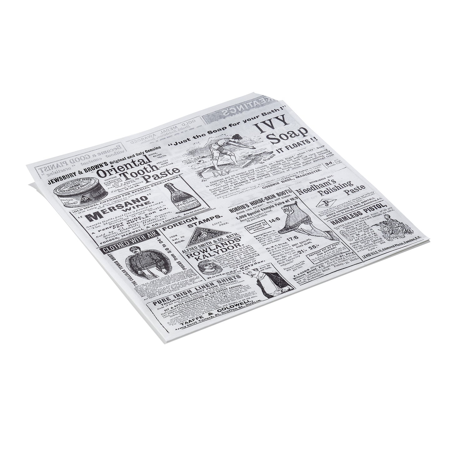Takeawaytüte Times White Set WRAP & GO, 13 x 14 cm, Set á 1000 Stück, 2-seitig geöffnet, Fettpapier 
