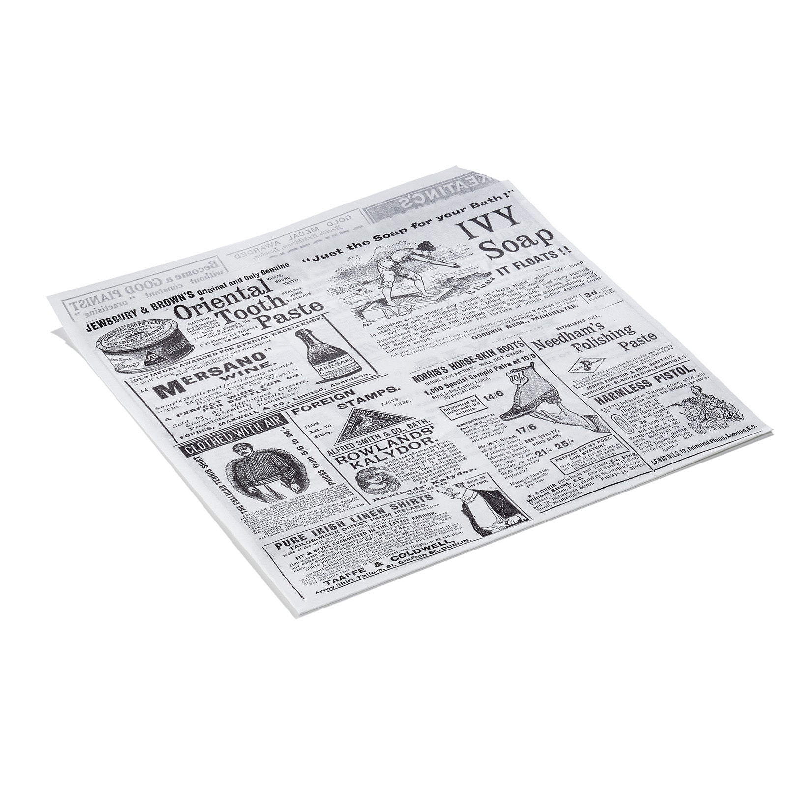 Takeawaytüte Times White Set WRAP & GO, 13 x 14 cm, Set á 1000 Stück, 2-seitig geöffnet, Fettpapier 