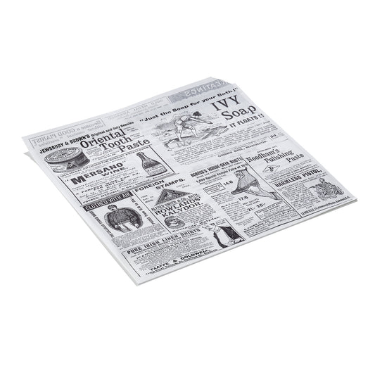 Takeawaytüte Times White Set WRAP & GO, 13 x 14 cm, Set á 1000 Stück, 2-seitig geöffnet, Fettpapier 