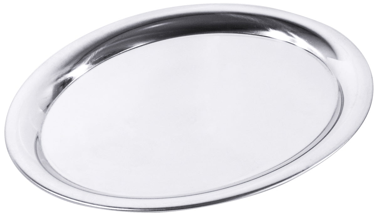 Serviertablett, oval, Edelstahl, Größe wählbar