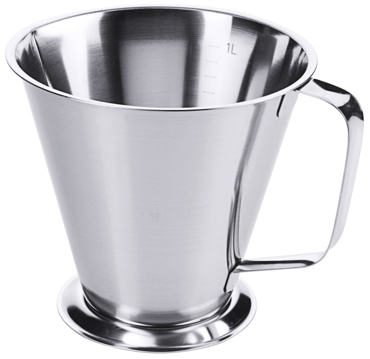 Messbecher mit Fuß, Edelstahl 18/10, Größe wählbar