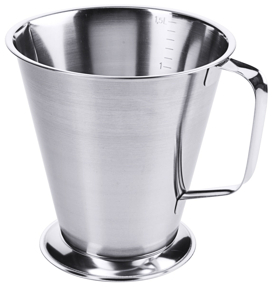 Messbecher mit Fuß, Edelstahl 18/10, Größe wählbar