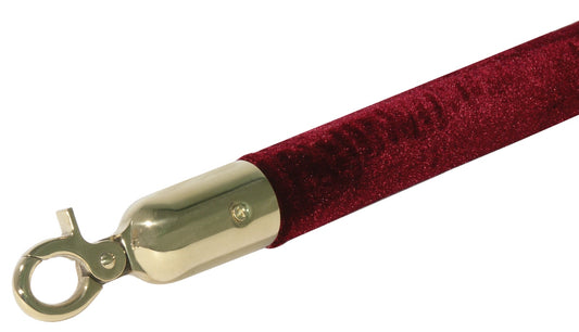 Dunkelrotes Seil 150 cm goldfarben