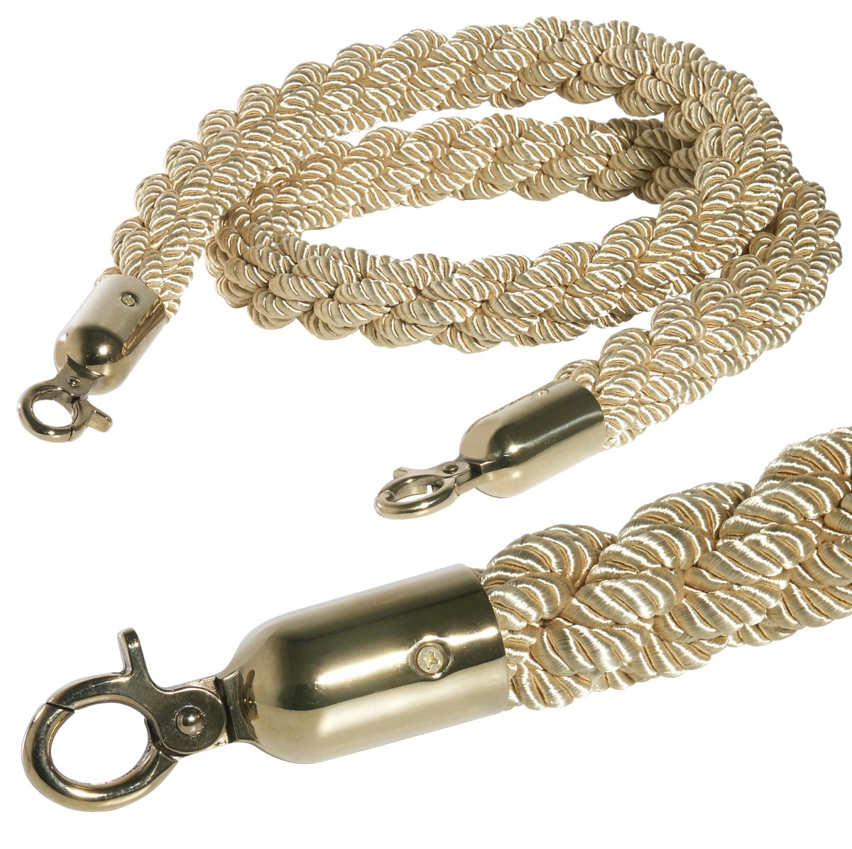 Dunkelrotes Seil 150 cm goldfarben, Größe wählbar
