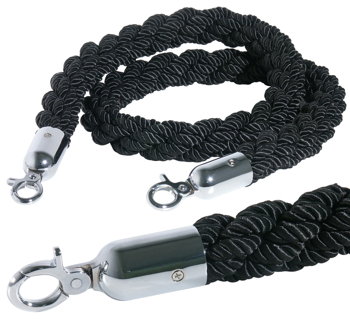 Absperrseil 150 cm schwarz, Größe wählbar