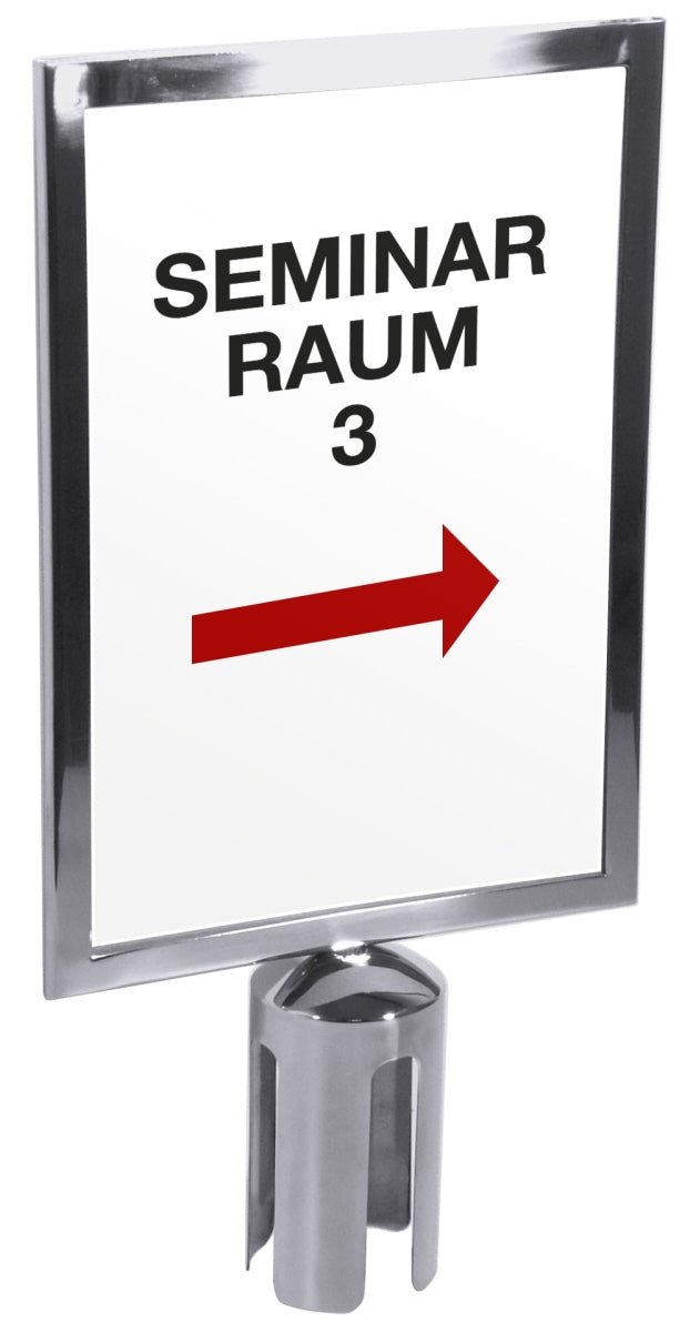 Schild auf Gurtabsperrpfosten DIN A4
