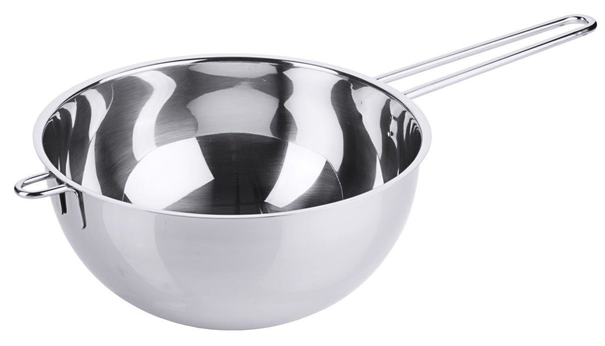 Wasserbadschüssel für Töpfe von Ø 20 bis 26 cm, Edelstahl 18/10, Größe wählbar