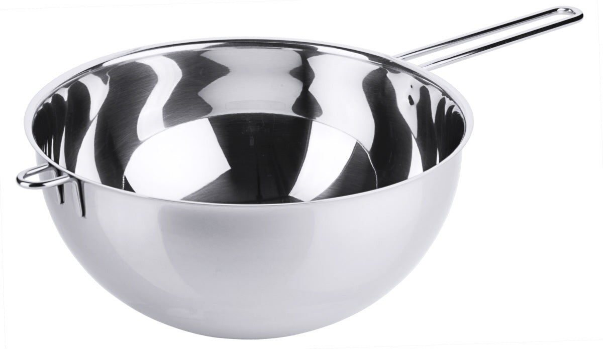 Wasserbadschüssel für Töpfe von Ø 20 bis 26 cm, Edelstahl 18/10, Größe wählbar