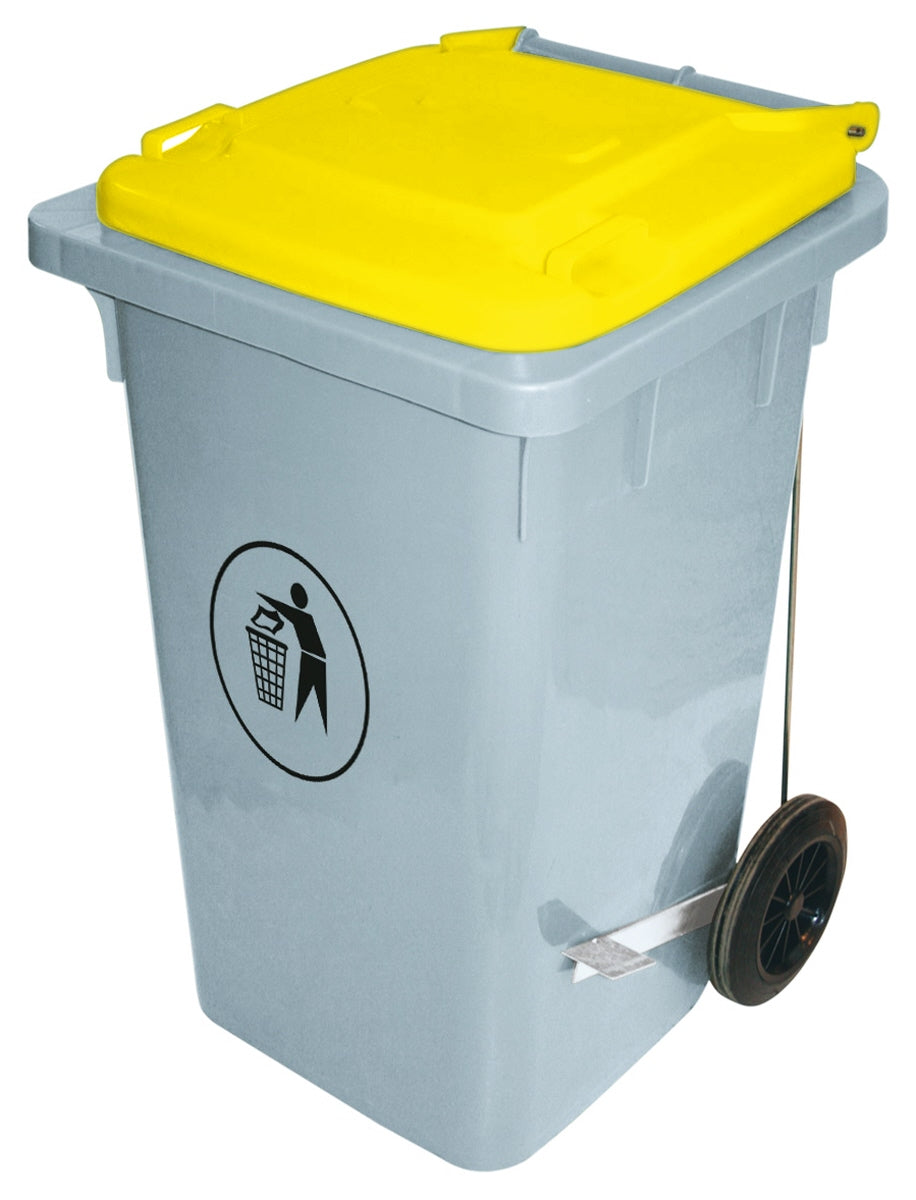 Tretabfalleimer 100 l / gelb