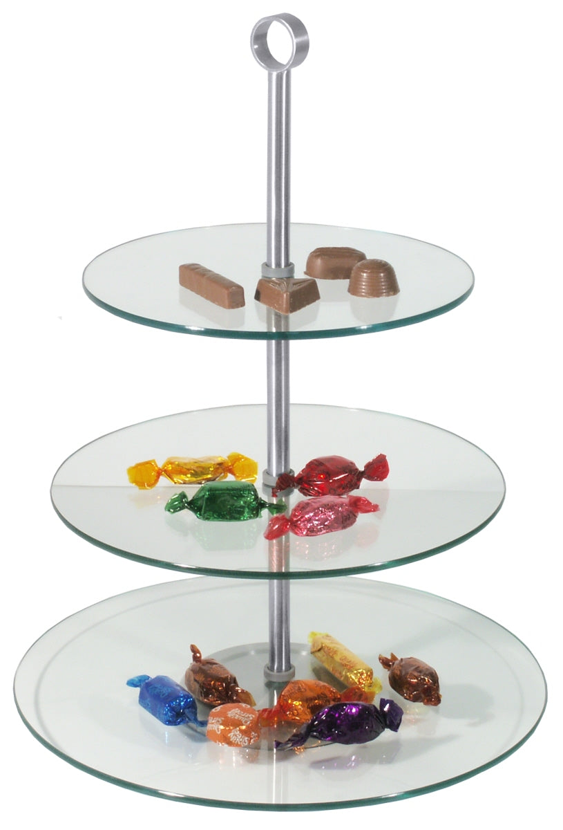 Glas-Etagere , zweistufig, mit zwei Glasscheiben, Größe wählbar