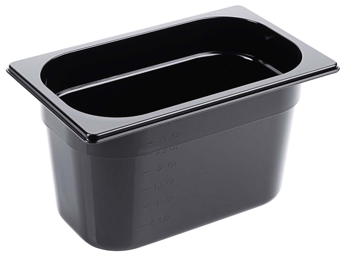 GN Behälter, schwarz, SAN, Größe wählbar