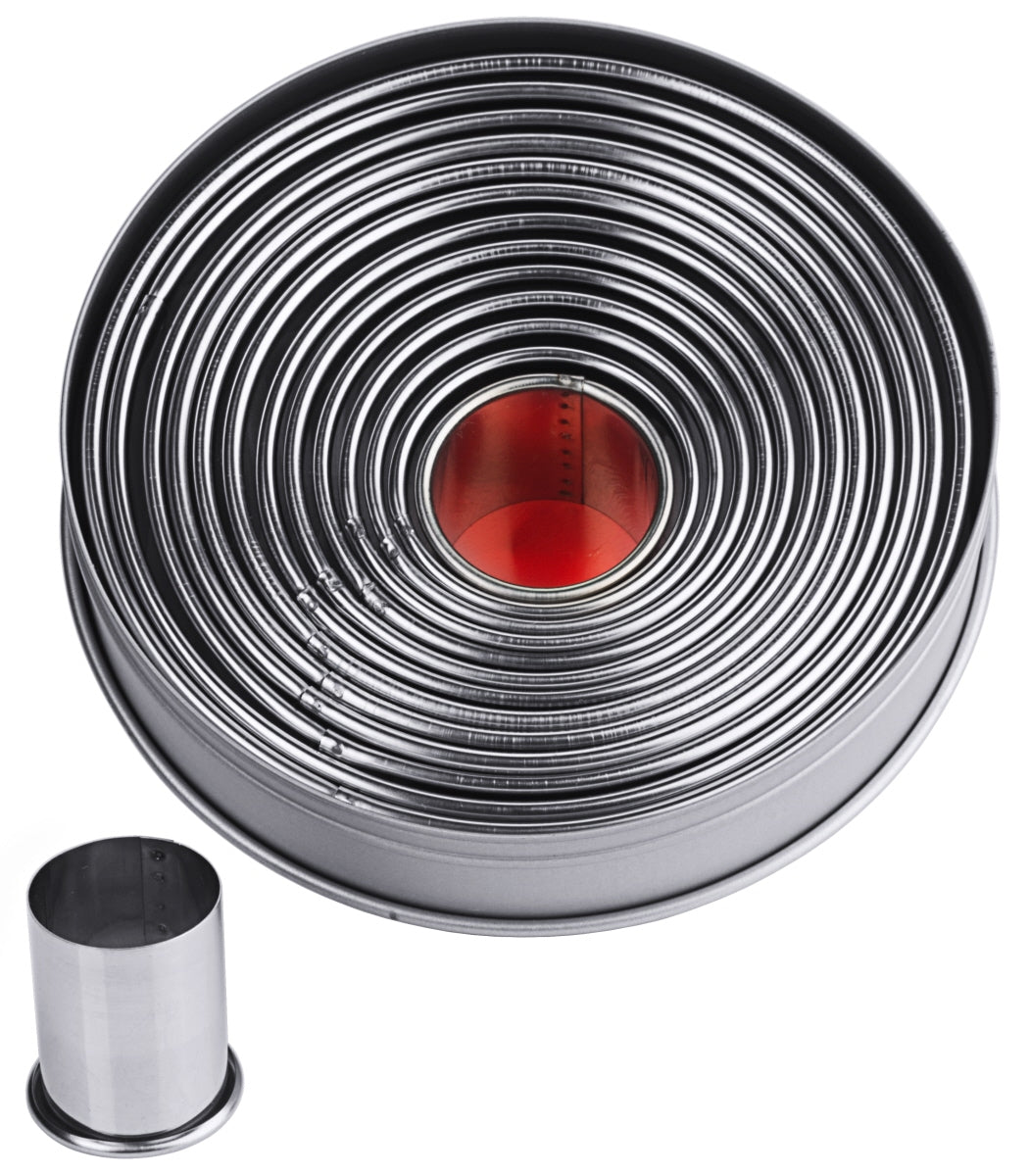 Ausstechformen, rund, glatt 2,5 cm - 10,5 cm