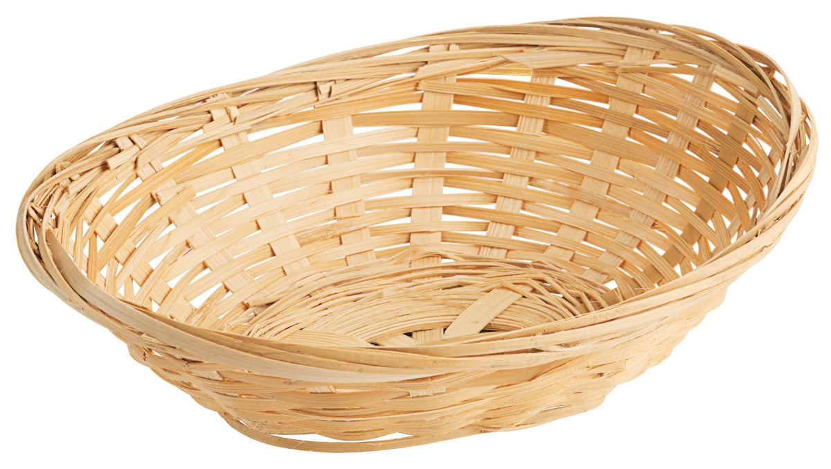 Brotkorb, oval, naturhellem Bambus, Größe wählbar