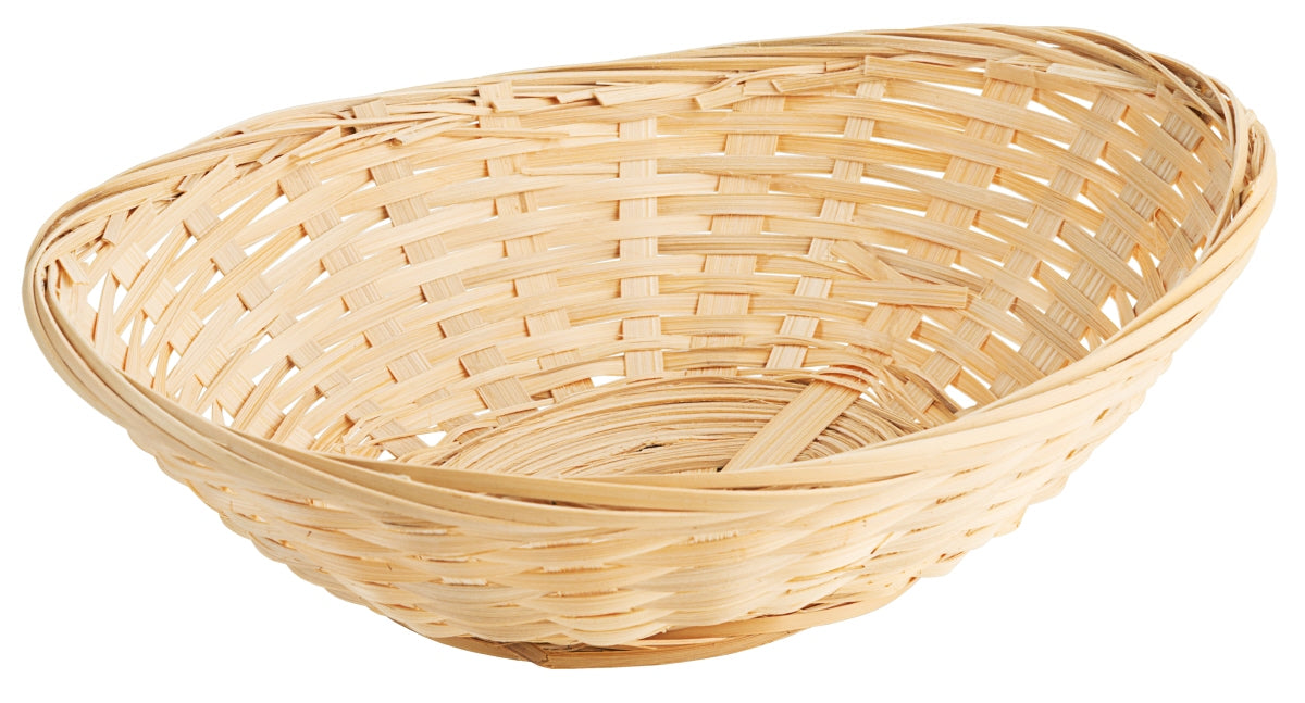 Brotkorb, oval, naturhellem Bambus, Größe wählbar