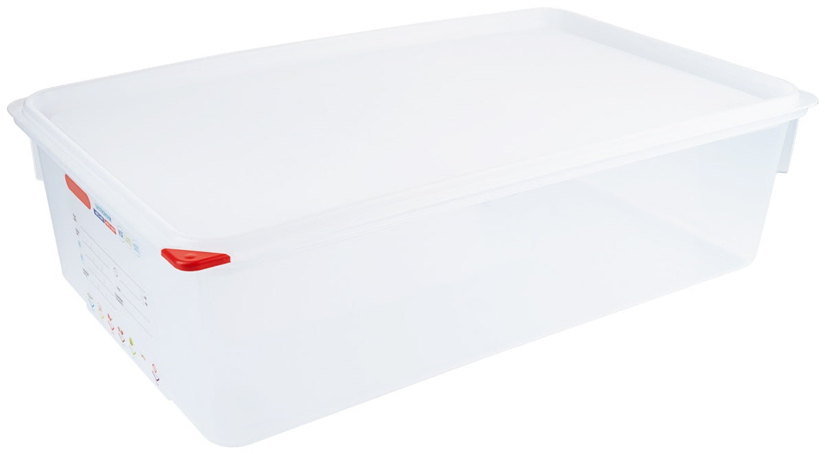 GN Behälter Polypropylen, transparent-weißem Polypropylen, Größe wählbar