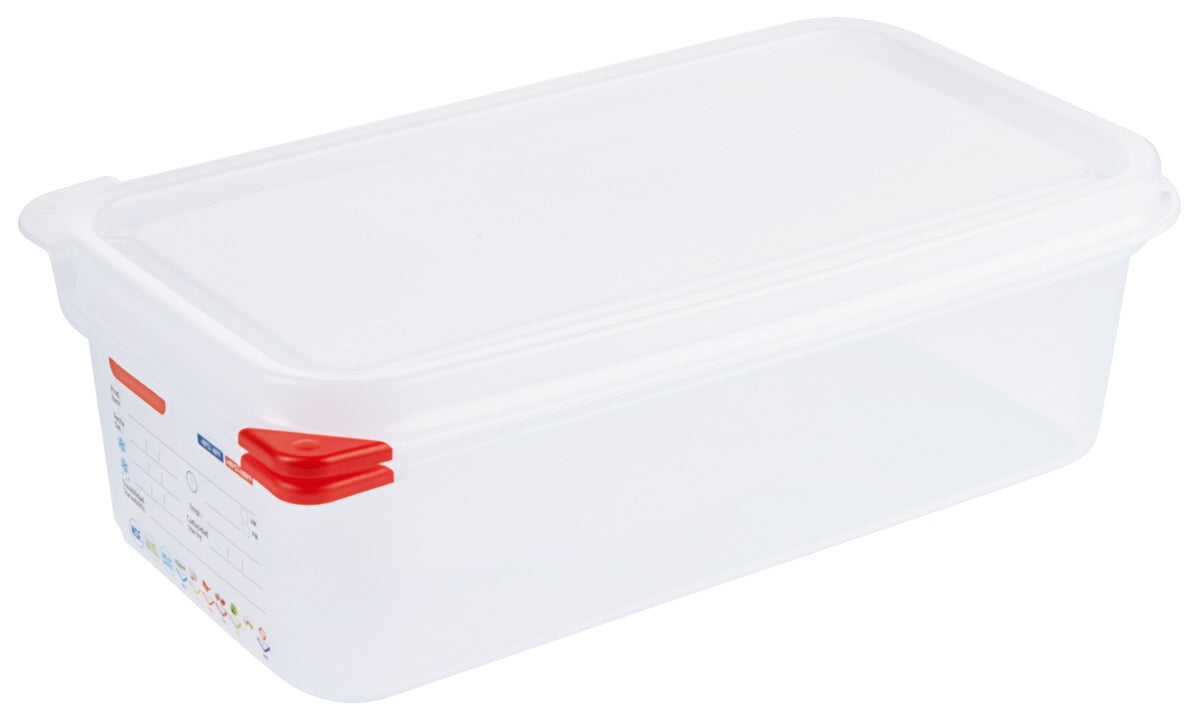GN Behälter Polypropylen, transparent-weißem Polypropylen, Größe wählbar