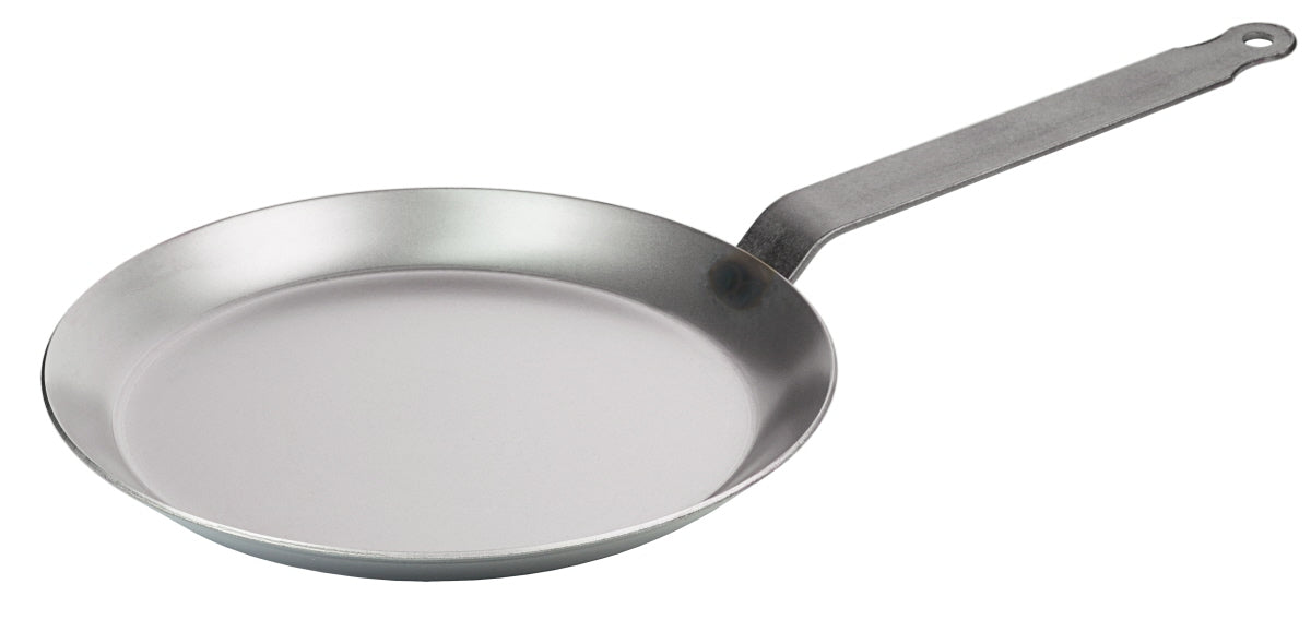 Eisen-Crêpes-Pfanne, ungeschwärztem Stahl, Größe wählbar