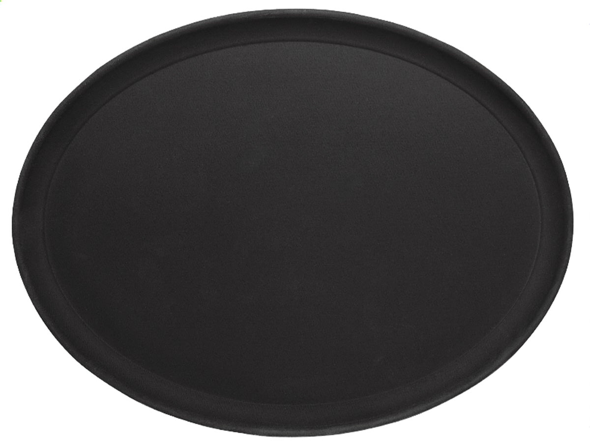 Tablett, oval, rutschfest schwarz