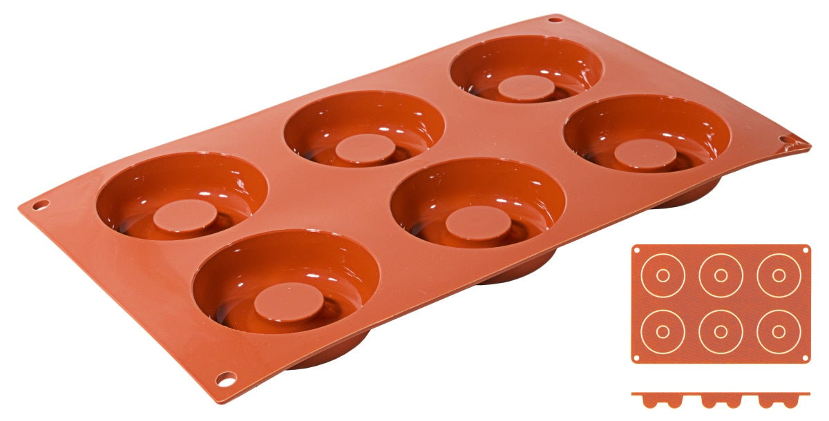 Silikon Backmatte, SAVARIN mit 6 Formen
