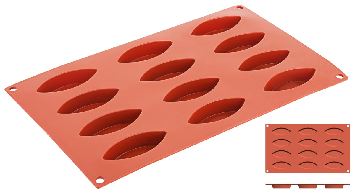 Silikon-Backmatte, SCHIFFCHEN mit 12 Formen