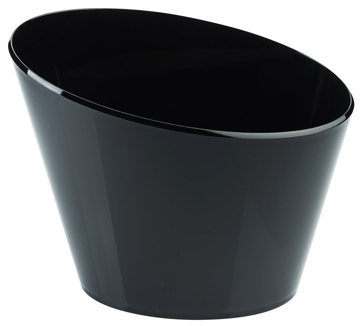 Sektkühler, oval für eine Flasche, schwarzem Acryl, Größe wählbar