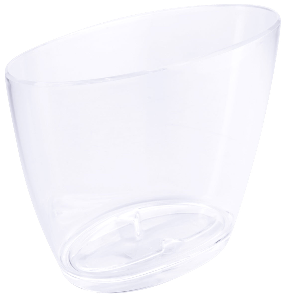 Sektkühler, oval für eine Flasche, klarem Acryl, Größe wählbar