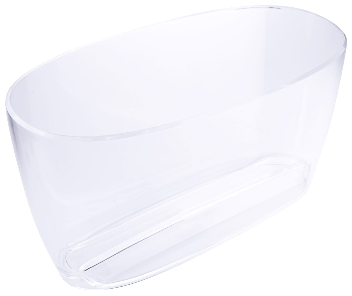 Sektkühler, oval für eine Flasche, klarem Acryl, Größe wählbar