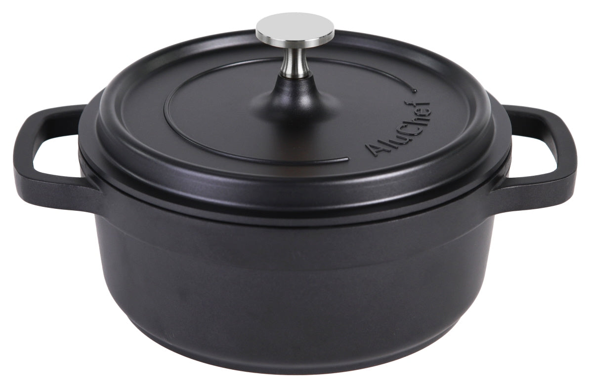 AluChef® Cocotte, rund, Aluminiumguss, Größe wählbar
