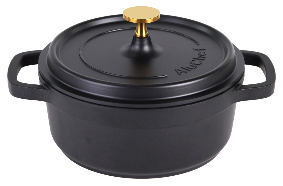 AluChef® Cocotte, rund, Aluminiumguss, Größe wählbar