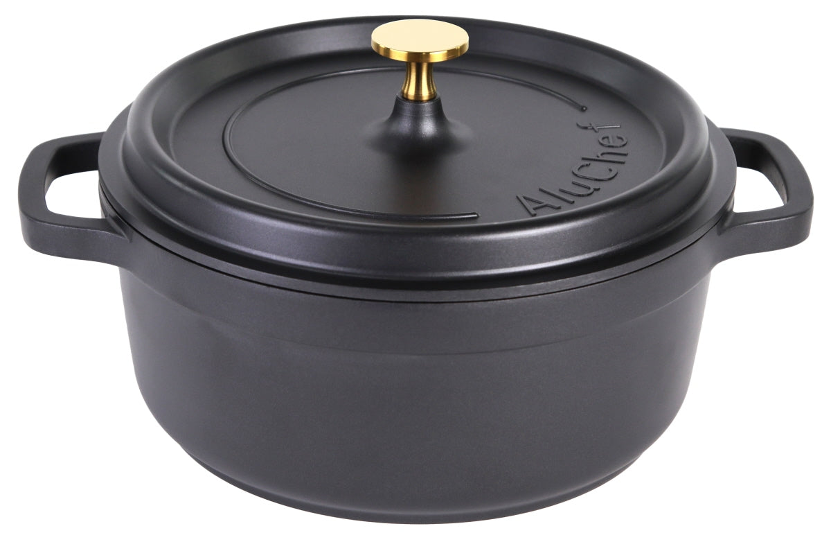 AluChef® Cocotte, rund, Aluminiumguss, Größe wählbar