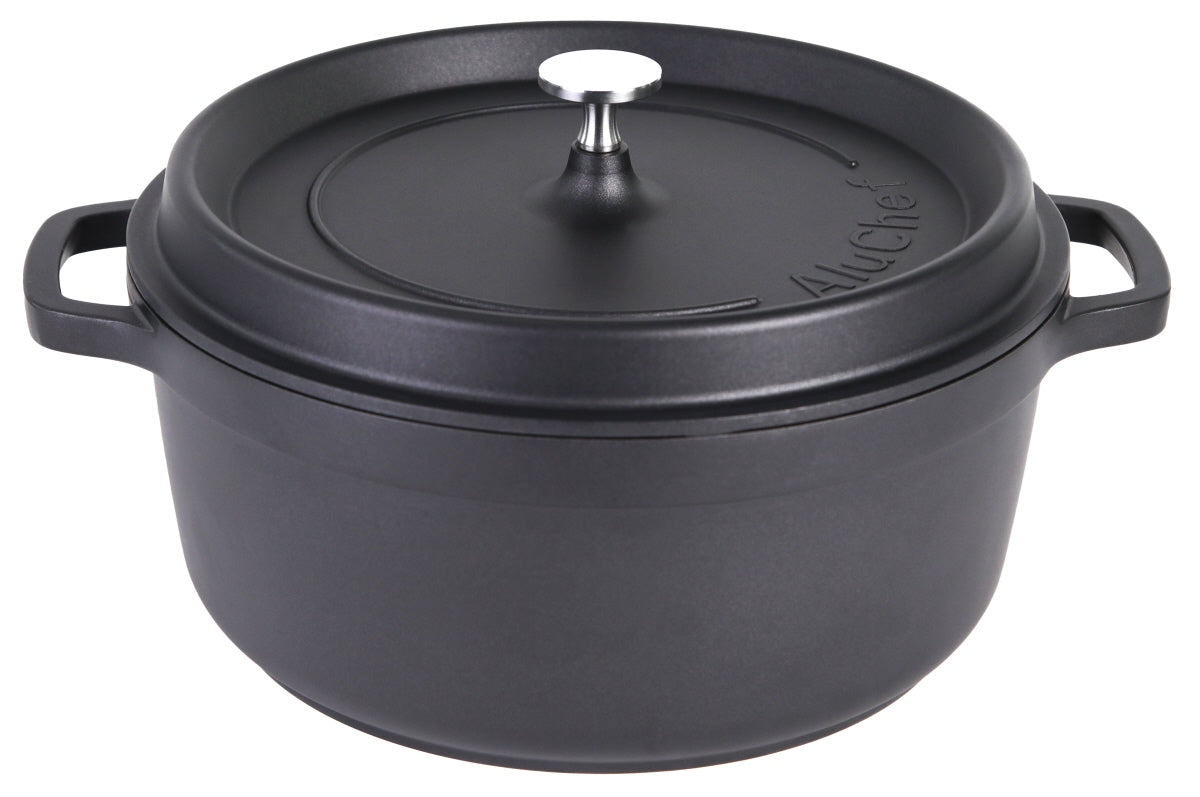 AluChef® Cocotte, rund, Aluminiumguss, Größe wählbar