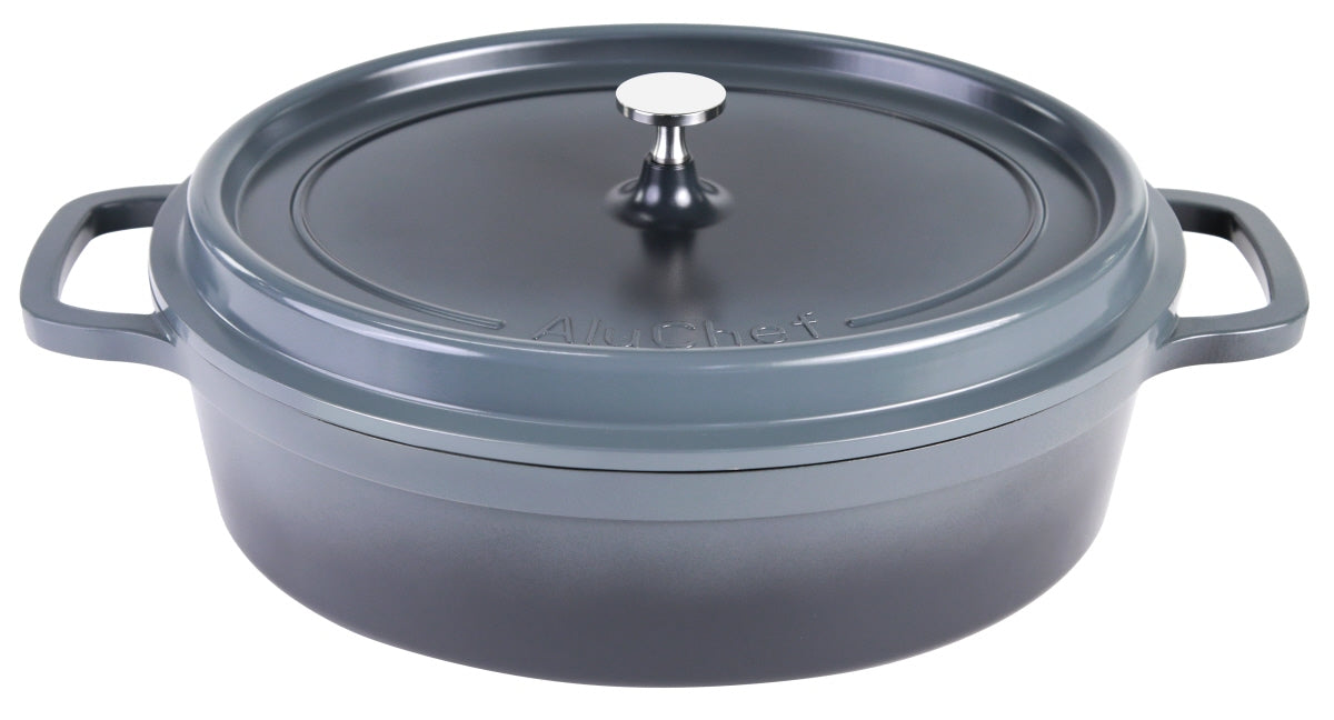 AluChef® Cocotte, oval, Aluminiumguss, Größe wählbar