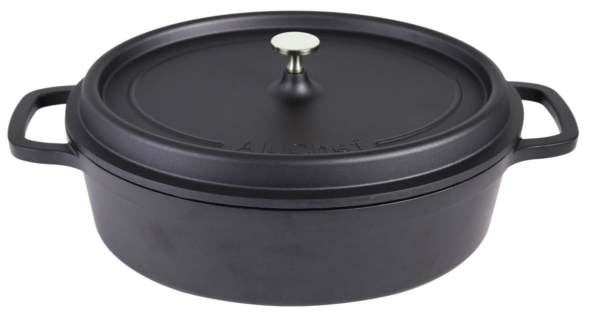 AluChef® Cocotte, oval, Aluminiumguss, Größe wählbar