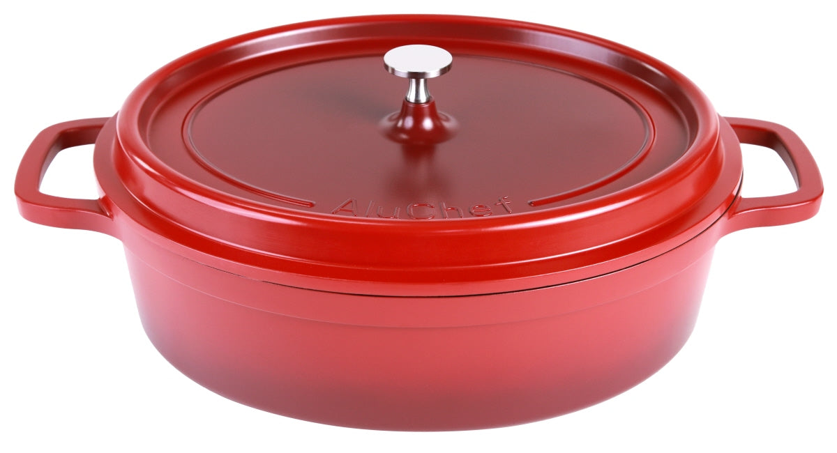 AluChef® Cocotte, oval, Aluminiumguss, Größe wählbar