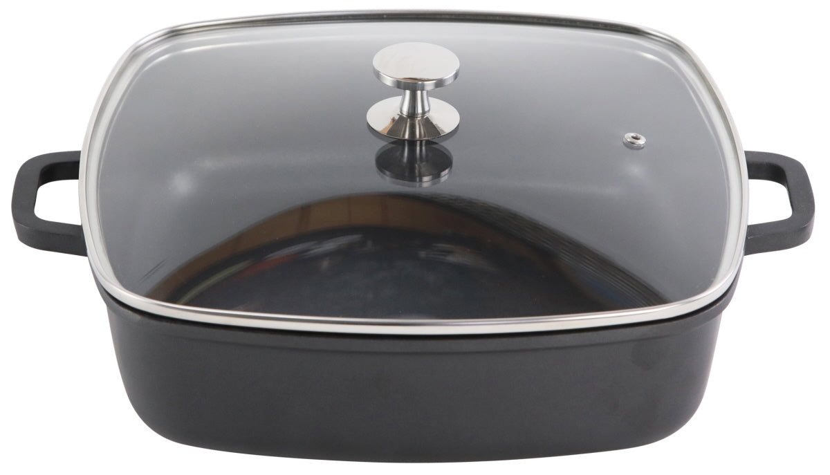 AluChef® Bräter, quadratisch, Aluminiumguss, Größe wählbar