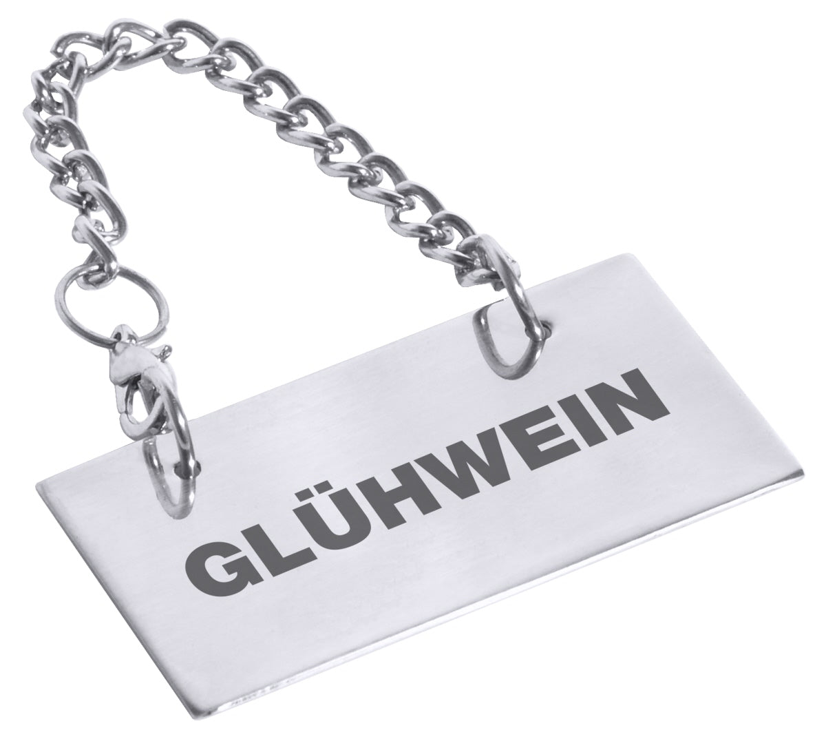 Schild für Kannen KAFFEE, Edelstahl 18/0, Größe wählbar