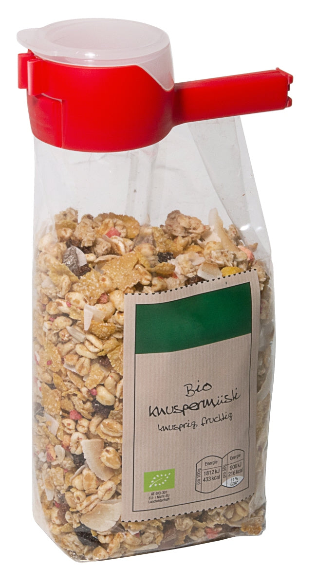 Beutelklammer mit Schütte, Polypropylen, Größe wählbar