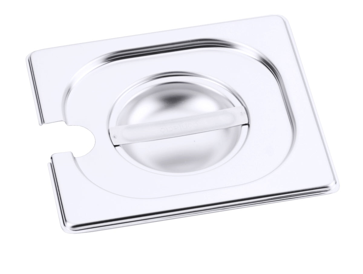 GN-Deckel mit Ausschnitt für Löffel 1/6
