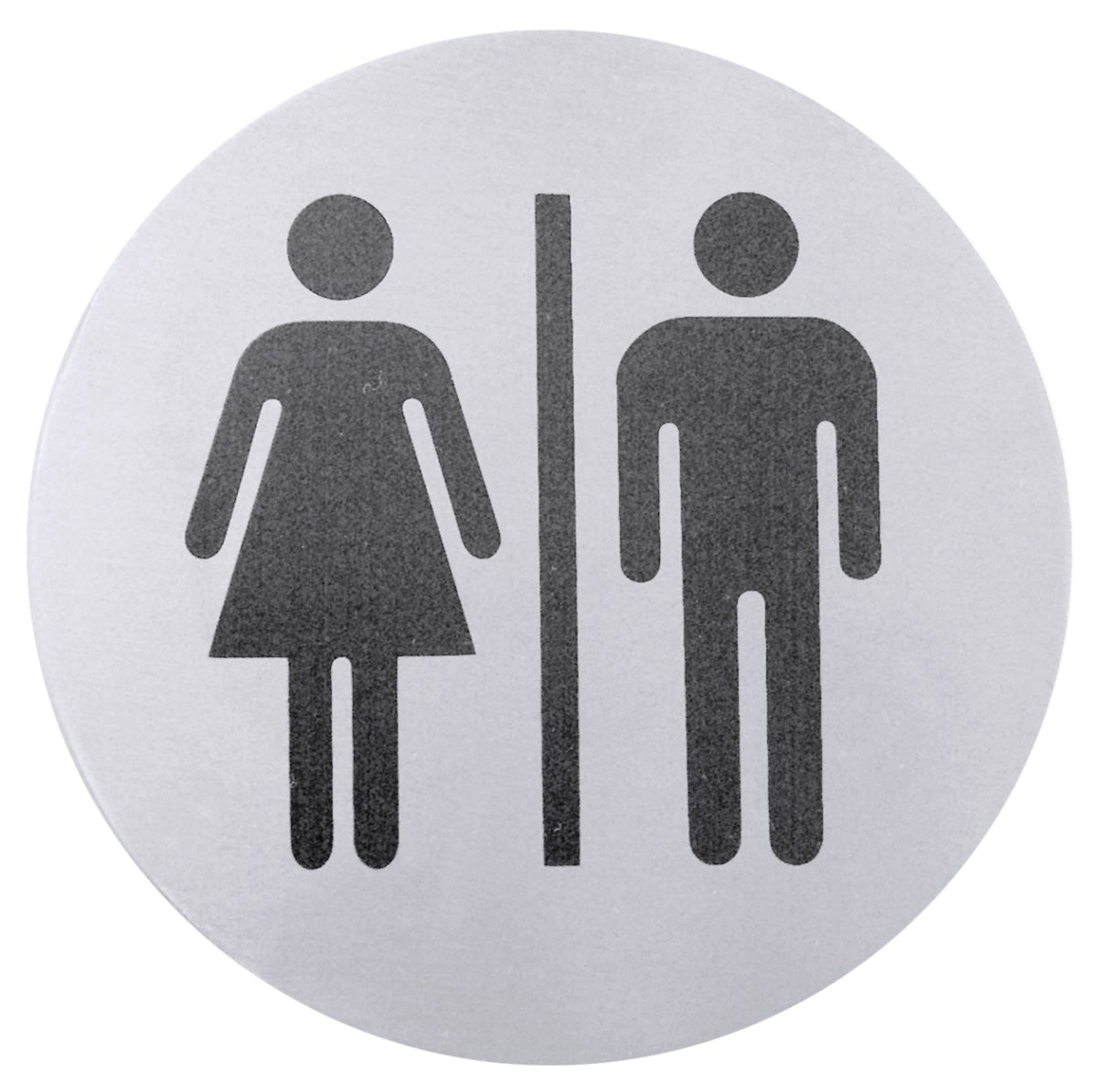 Toiletten-Türsymbole, 1 mm starkem Edelstahl 18/10, Größe wählbar