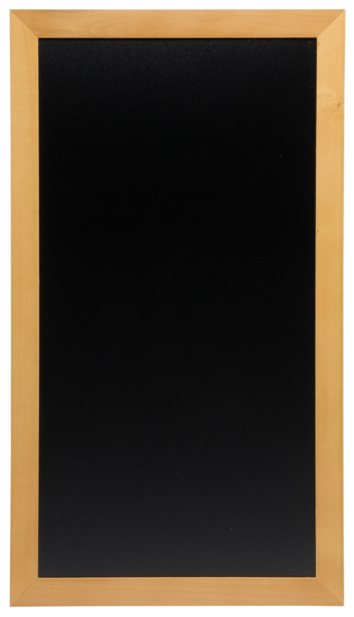 Wandkreidetafel, teakfarben, schwarzem PVC Kunststoff, Größe wählbar
