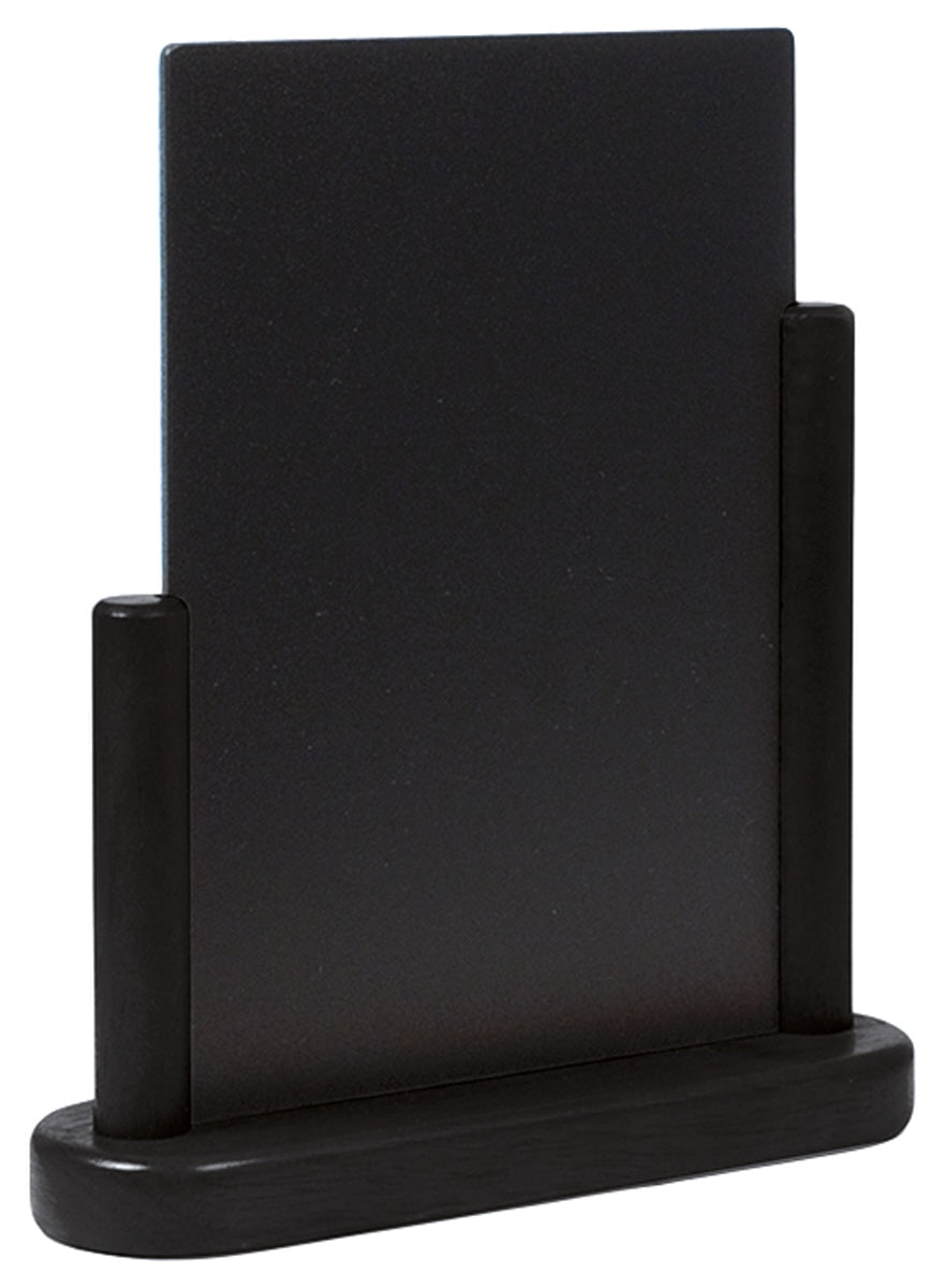 Tischaufsteller Kreidetafel, schwarzem PVC Kunststoff, Größe wählbar