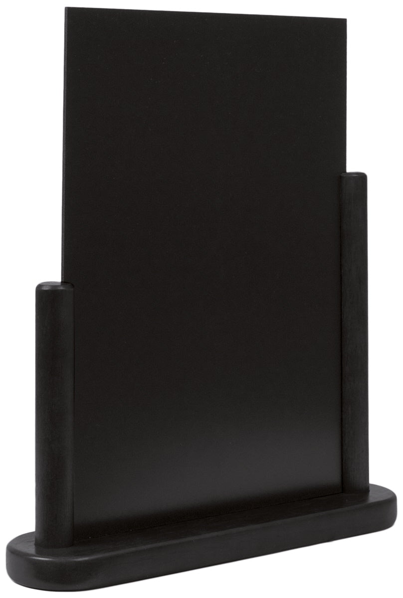 Tischaufsteller Kreidetafel, schwarzem PVC Kunststoff, Größe wählbar