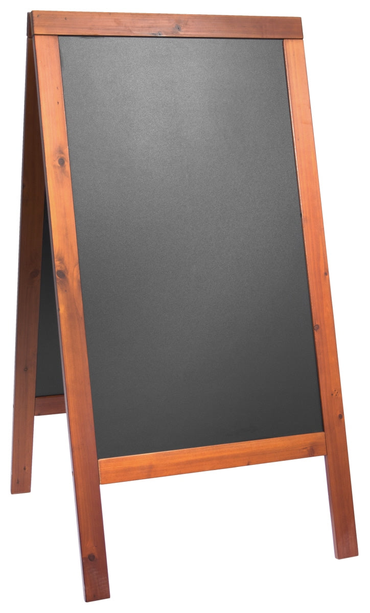Kundenstopper mit Kreidetafel , schwarz, lackiertem Kiefernholz, Größe wählbar
