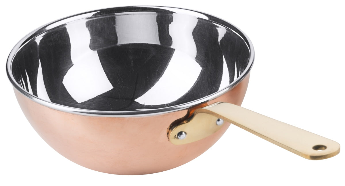 Wok aus Kupfer, Edelstahl 18/10, Größe wählbar