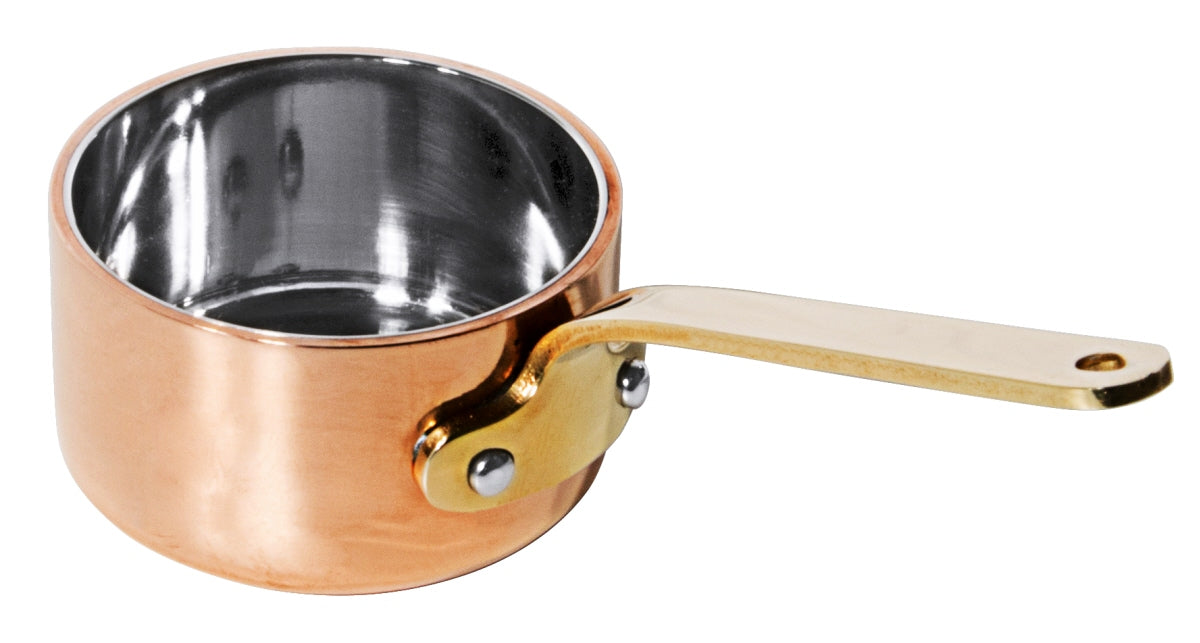 Stielkasserolle aus Kupfer 5 cm
